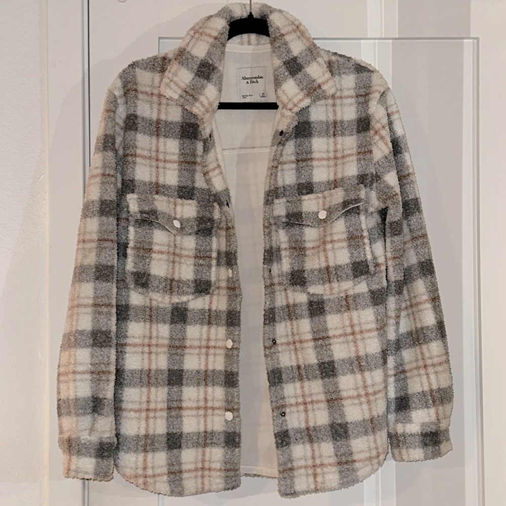 Abercrombie Plaid Sherpa Jacket